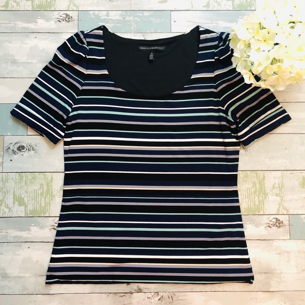 White House Black Market Striped Top